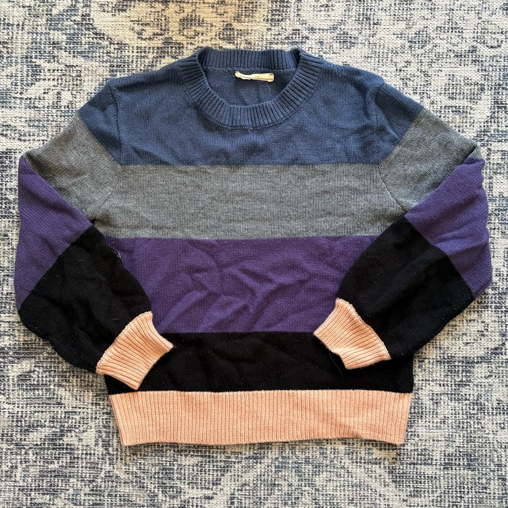 Elodie Women's Striped Sweater - Blue, Gray, Purple, Black, Pink